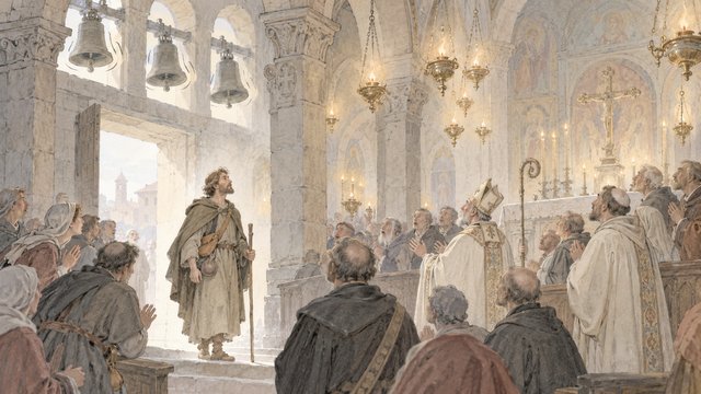 Zvony katedrály se samy rozezněly a biskup se postavil muslimům