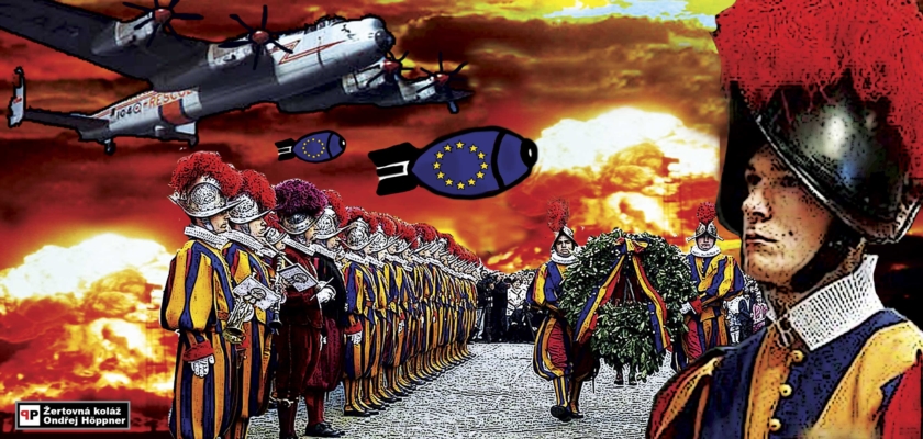 Švýcaři už nacvičují: Evropská unie se rozpadla, panuje anarchie. Rakušané si kupují zbraně. Politici suverénní země jsou odpovědni svým občanům. Česká vláda přípravy jen předstírá