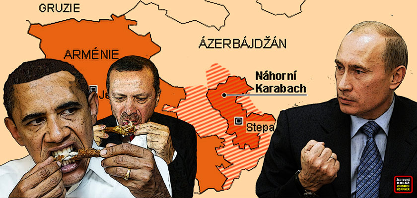V Náhorním Karabachu už stovky mrtvých: Západ šimrá měkký podbřišek Ruska. Baku pro instrukce ve Washingtonu. Erdogan čekal na pokyn k pokračování genocidy Arménů. Sobotka je Turek