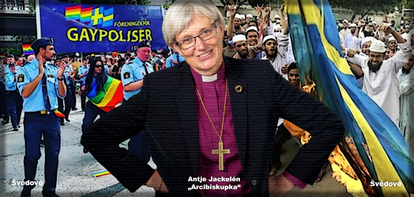 Švédská arcibiskupka: Mohamed inspiruje. Genderově neutrální Bůh a nekorektní Kristus. Švédská národní církev na inkluzivním dně. Co ještě udělá hloupá primaska? Brutální zúčtování přijde na severu brzy