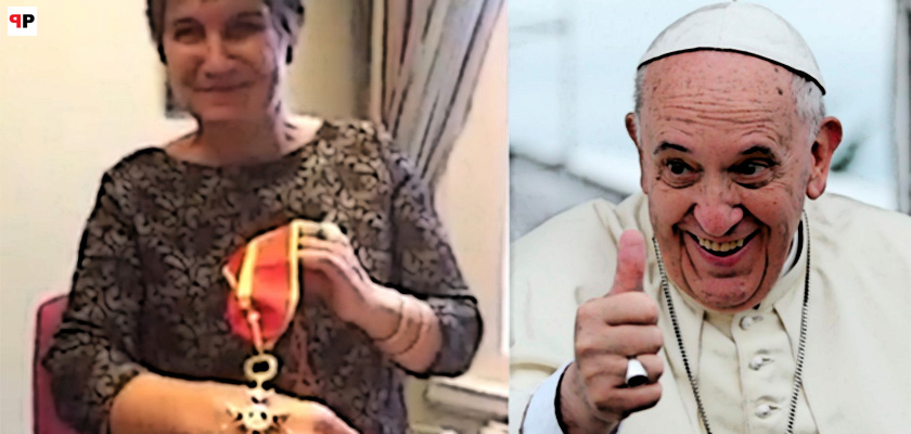 Skandál ve Vatikánu: Potratová aktivistka dostala metál. Dokáže toto papež vysvětlit? Kultura smrti ovládla Církev. Výprodej rytířských řádů započal? Svatý stolec mlží a mlčí