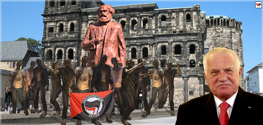 Václav Klaus: Marx vstal z mrtvých u Mosely? Přecházejte mimo semafory! Ničitel je znovu oslavován. Šokující propaganda Antify. Exprezident zločincem proti lidskosti? Junckerův výsměch desítkám miliónů obětí