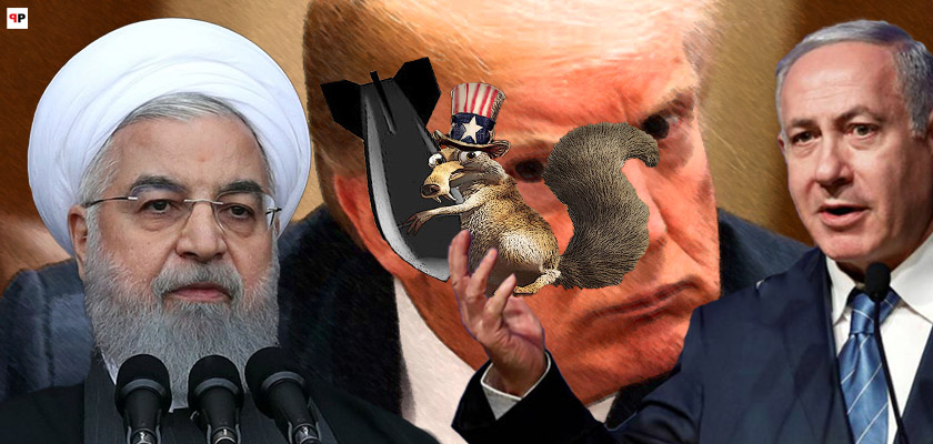 Válečná hrozba pro Persii: Odolá Trump mentálně retardovaným poradcům? Letadla USA už byla ve vzduchu. Čtyři dekády sankcí. Izrael popichuje a žmoulá roznětku. Teherán cení zuby. Ostatní volají po dialogu